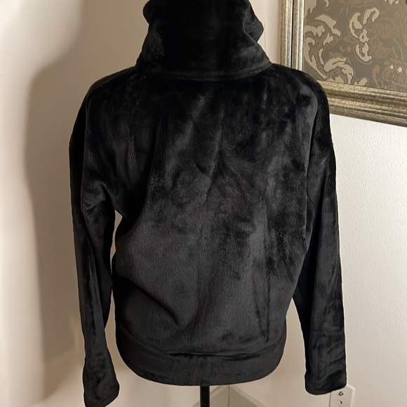 Champion black soft fleece zip up high neck jacket Sz S - Picture 4 of 6